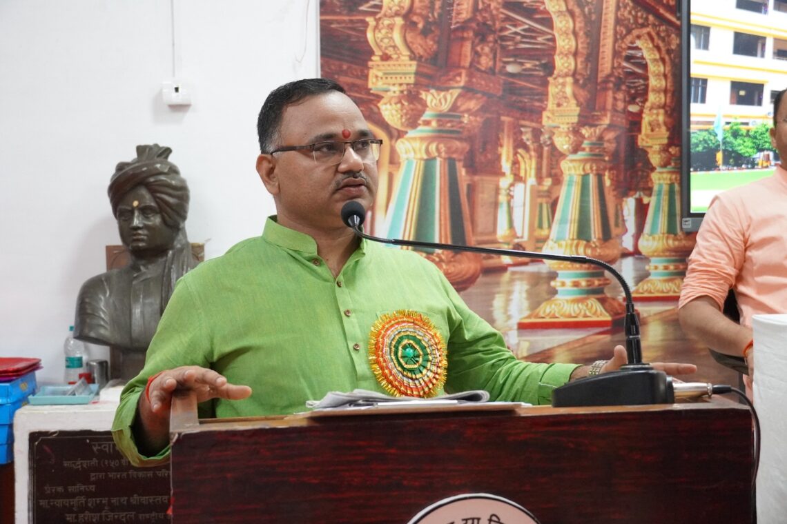 संस्कार युक्त शिक्षा और प्रचार प्रसार विद्या भारती का लक्ष्य: डॉ सौरभ मालवीय